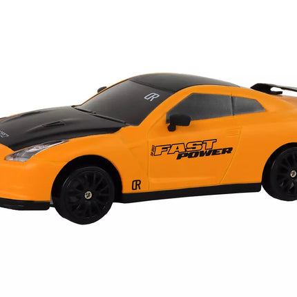 Nuotoliniu būdu valdomas sportinis automobilis R/C 1:24 geltonos spalvos keičiamais ratais Series
