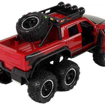 Raudonas visureigis su frikcine pavara