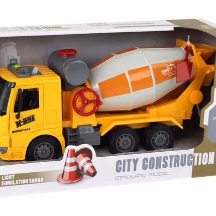 Oranžinė besisukanti betono maišyklė