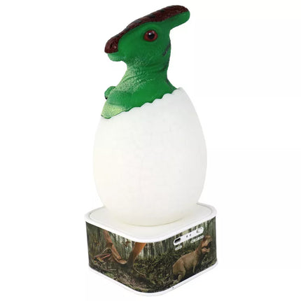 Dinozairo kiaušinio formos Led lempa su žaliu dinozauru