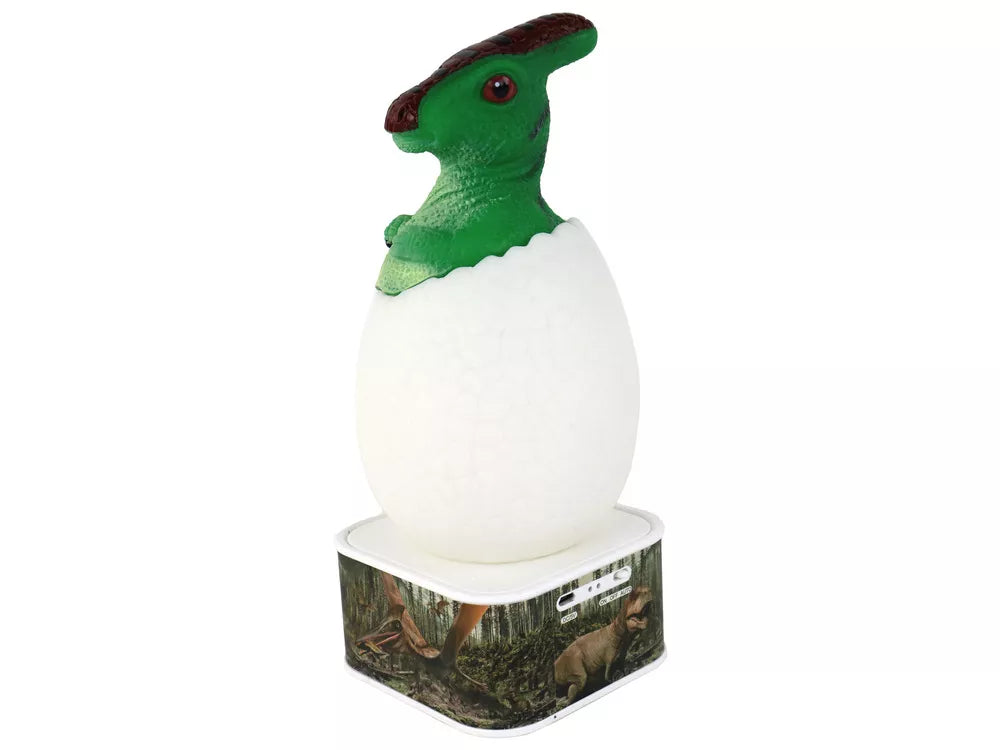 Dinozairo kiaušinio formos Led lempa su žaliu dinozauru