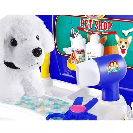 Šuniukų kirpyklos rinkinys lagaminas