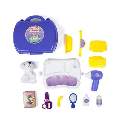 Šuniukų kirpyklos rinkinys lagaminas