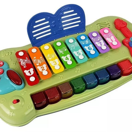 Kūdikio ksilofonas pianinas su apšviestais klavišais