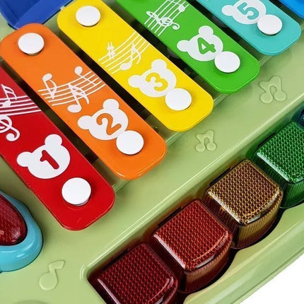 Kūdikio ksilofonas pianinas su apšviestais klavišais