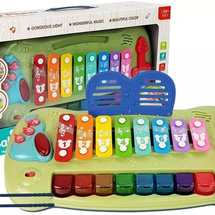 Kūdikio ksilofonas pianinas su apšviestais klavišais