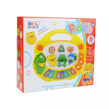 Interaktyvus muzikinis fortepijonas vaikams su gyvūnų garsais ir melodijomis