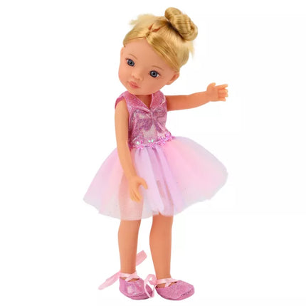 Balerinos lėlė su rožine suknele 33 cm