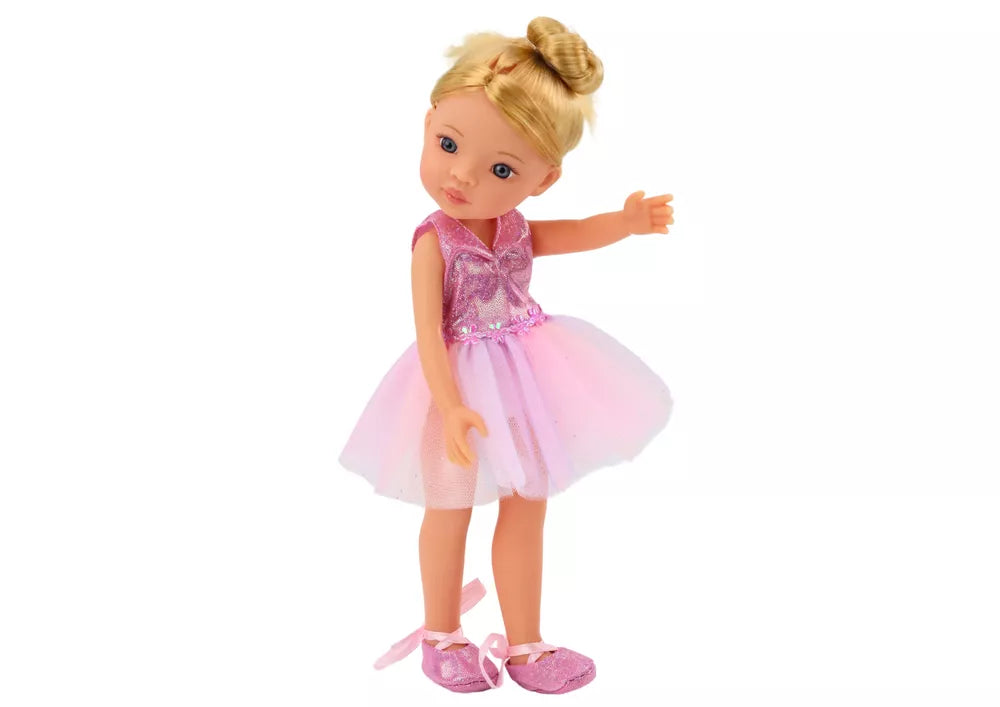 Balerinos lėlė su rožine suknele 33 cm