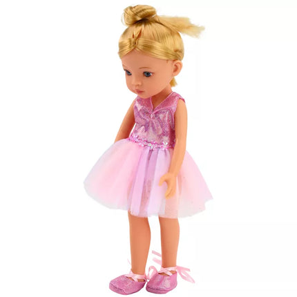 Balerinos lėlė su rožine suknele 33 cm