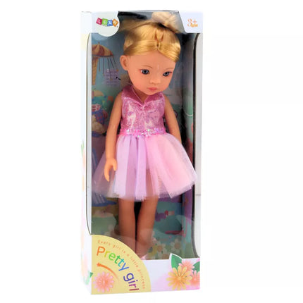 Balerinos lėlė su rožine suknele 33 cm