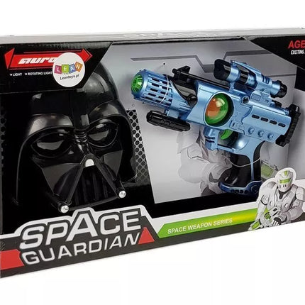 Kosminio kario rinkinys su lazeriniu pistoletu ir kauke