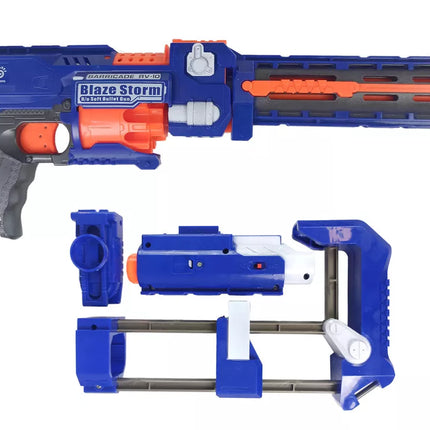 Mėlynas šautuvas su šovinias