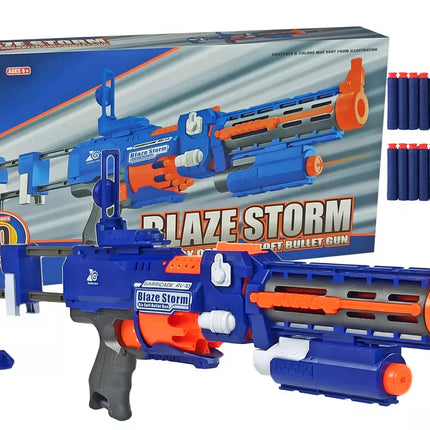 Mėlynas šautuvas su šovinias