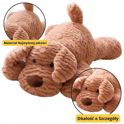 Rusvas pliušinis žaislas šuo