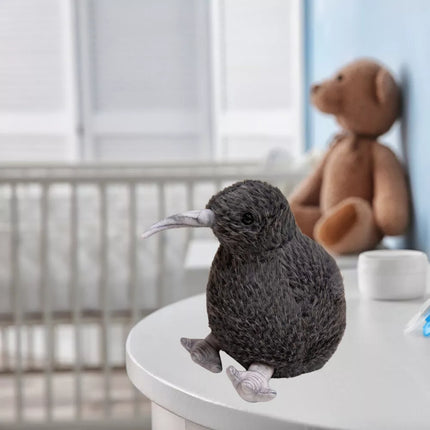 Juodas pliušinis Kivi paukštis 21cm