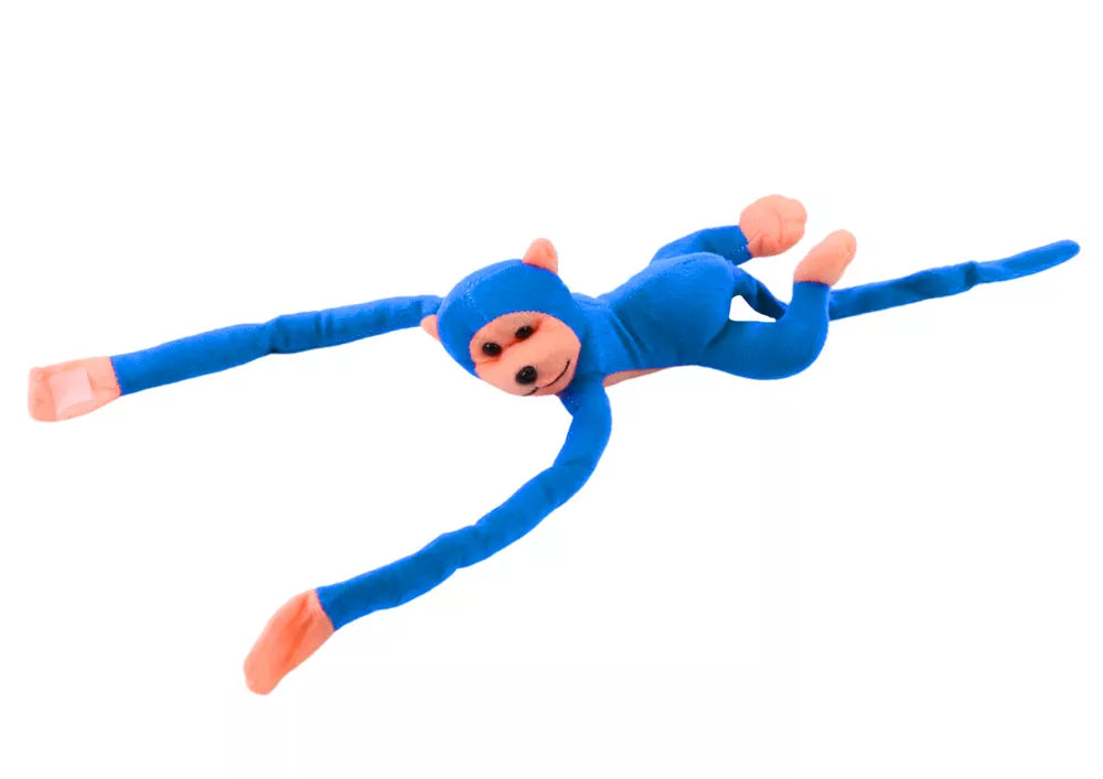 Pliušinė mėlyna beždžionėlė su garsu