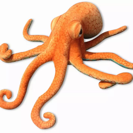 Pliušinis oranžinis aštuonkojis