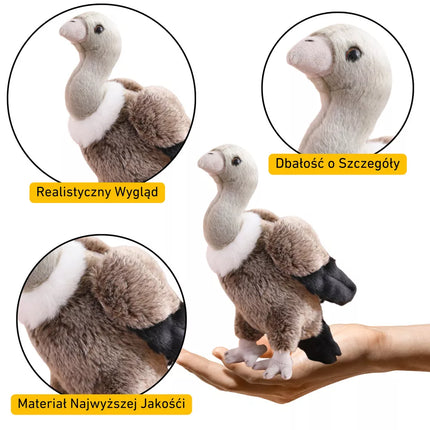 Pliušinis grifas paukštis 25cm