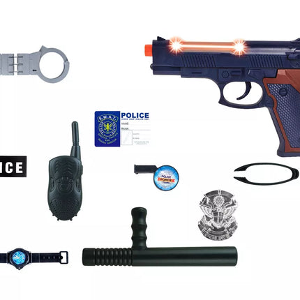 Policijos rinkinys su šauruvu ir antrankiais