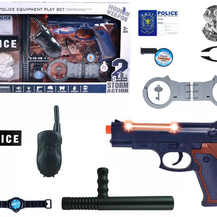 Policijos rinkinys su šauruvu ir antrankiais
