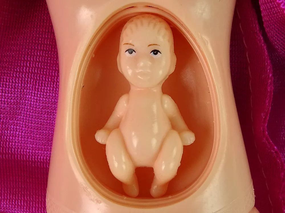 Nėščia lėlė su lėlyte ir priedais