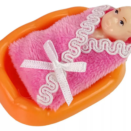 Nėščia lėlė su lėlyte ir priedais