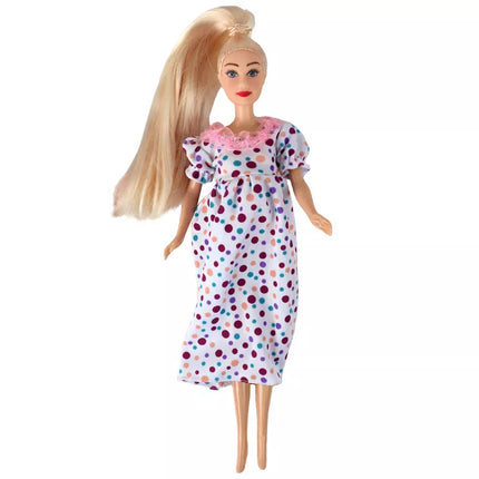 Nėščia mama lėlė Liusė su priedais