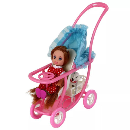 Nėščia mama lėlė Liusė su priedais