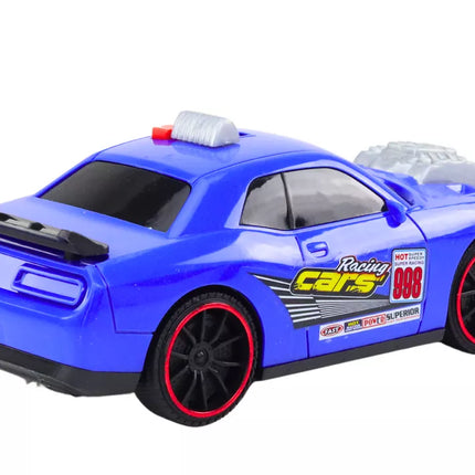 Mėlynas lenktynis automobilis