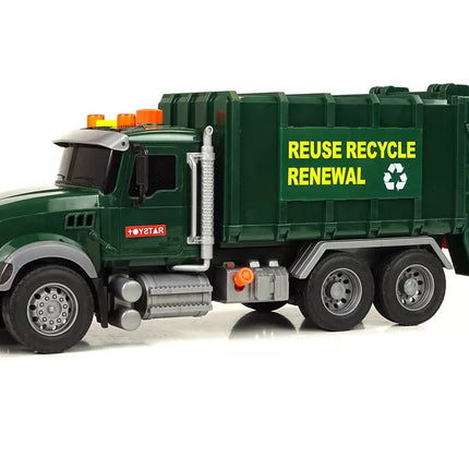 Tamsiai žalia šiukšliavežė