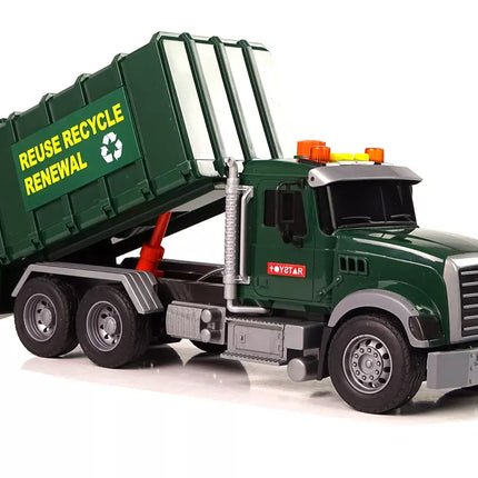 Tamsiai žalia šiukšliavežė