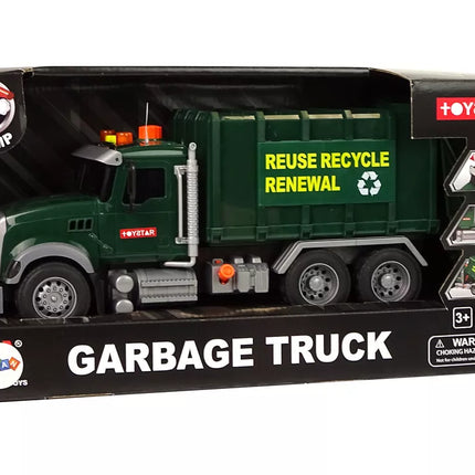 Tamsiai žalia šiukšliavežė