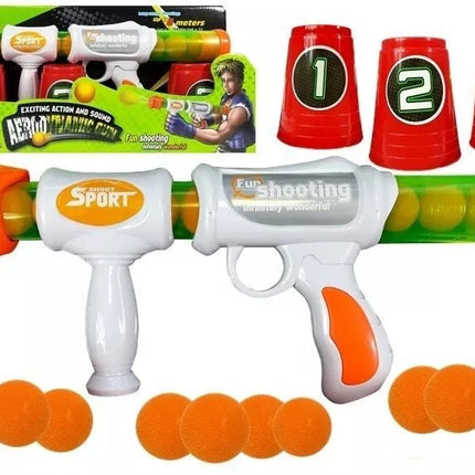 Šautuvas su minkštais kamuoliukais