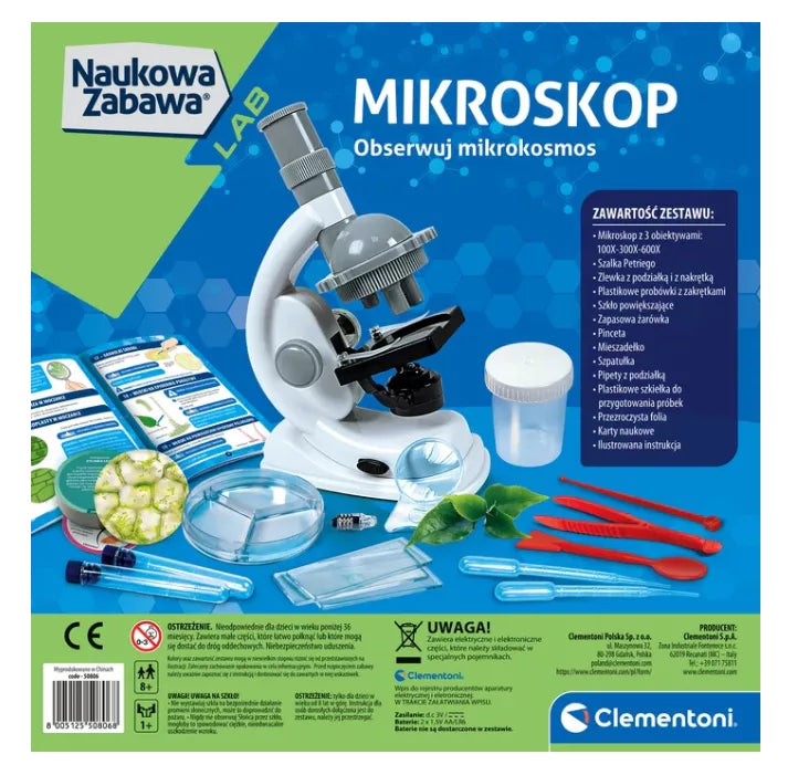 Moksliniai eksperimentai su mikroskopu lenkų kalba