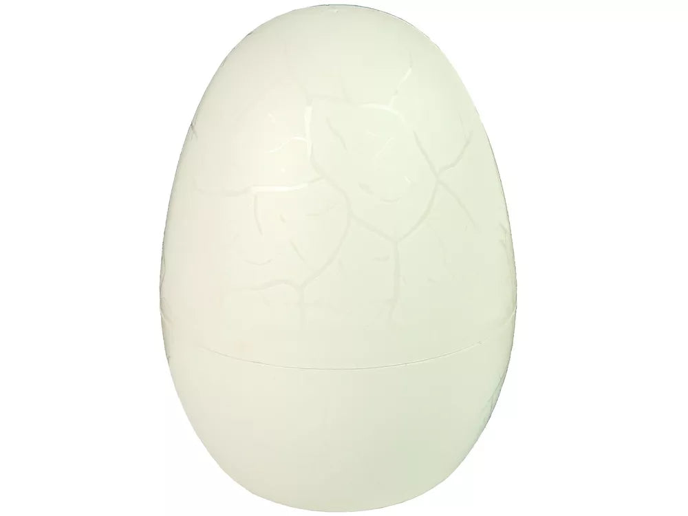 Baltas dinozauro kiaušinis su išardomu Mosasauro dinozauru