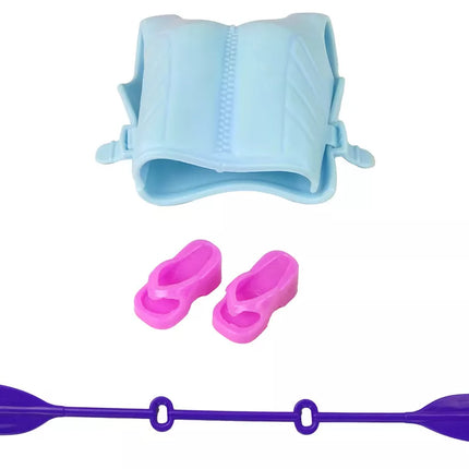 Lėlė su baidare ir priedais