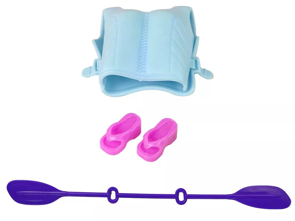 Lėlė su baidare ir priedais