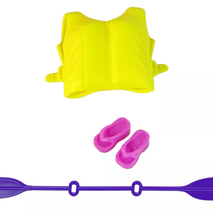 Lėlė su baidare ir priedais