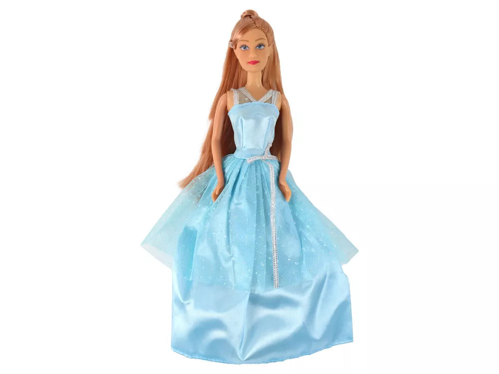 Lėlės rinkinys su violetiniu lagaminu