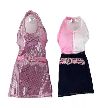 Lėlės rinkinys su violetiniu lagaminu