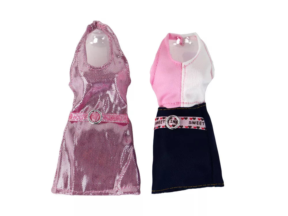 Lėlės rinkinys su violetiniu lagaminu