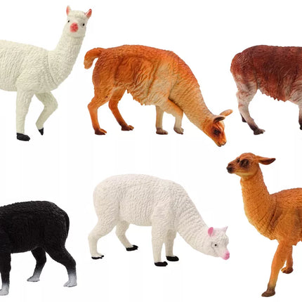 Alpakų ir lamų ūkio figūrėlių rinkinys