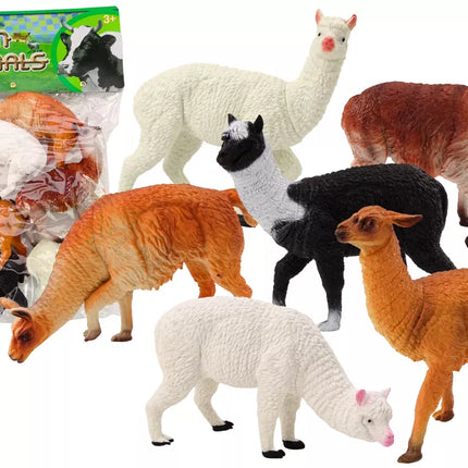 Alpakų ir lamų ūkio figūrėlių rinkinys