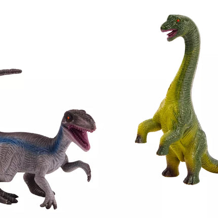 Brachiozauro ir velociraptorio dinozaurų figūrėlių rinkinys