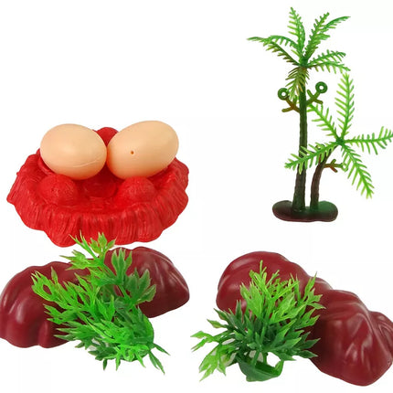 Dinozaurų figūrėlių rinkinys su priedais, 15 dalių