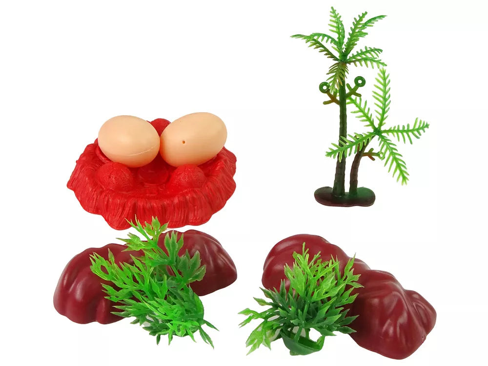 Dinozaurų figūrėlių rinkinys su priedais, 15 dalių