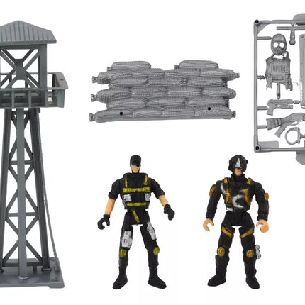 Policijos transportų priemonių ir figūrėlių rinkinys