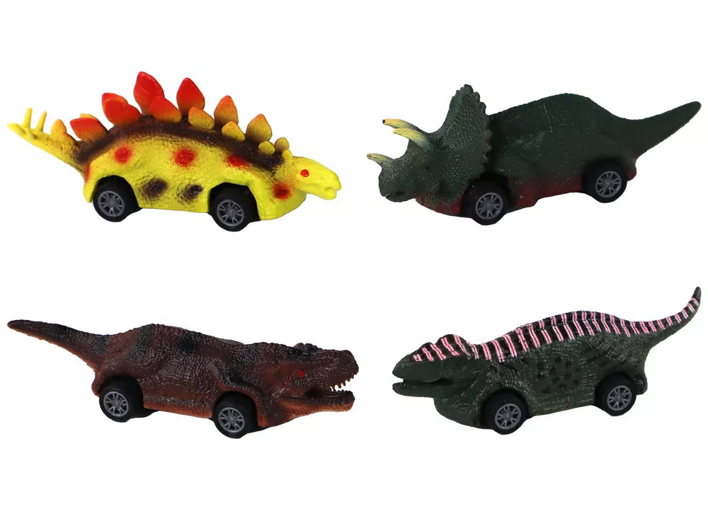 Spalvingų dinozaurų automobilių rinkinys 8 vnt