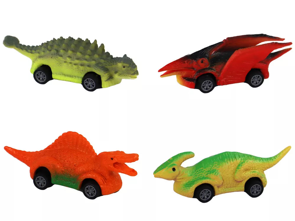 Spalvingų dinozaurų automobilių rinkinys 8 vnt